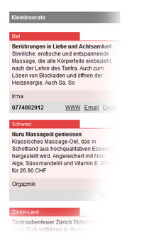 Werben mit einem Kleininserat